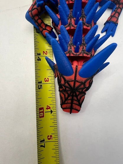 Spider 3D Printed Articulated Dragon Red / Blue Lg