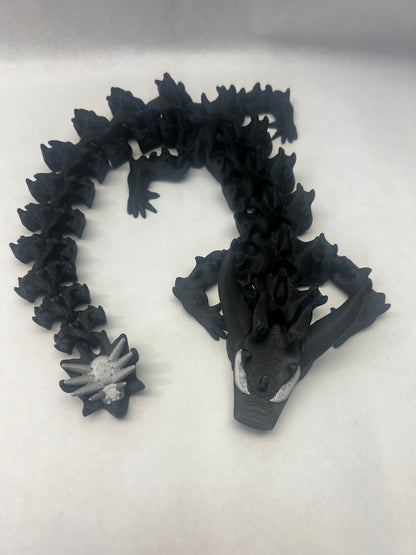 Symbiote 3D Printed Articulated Dragon Black