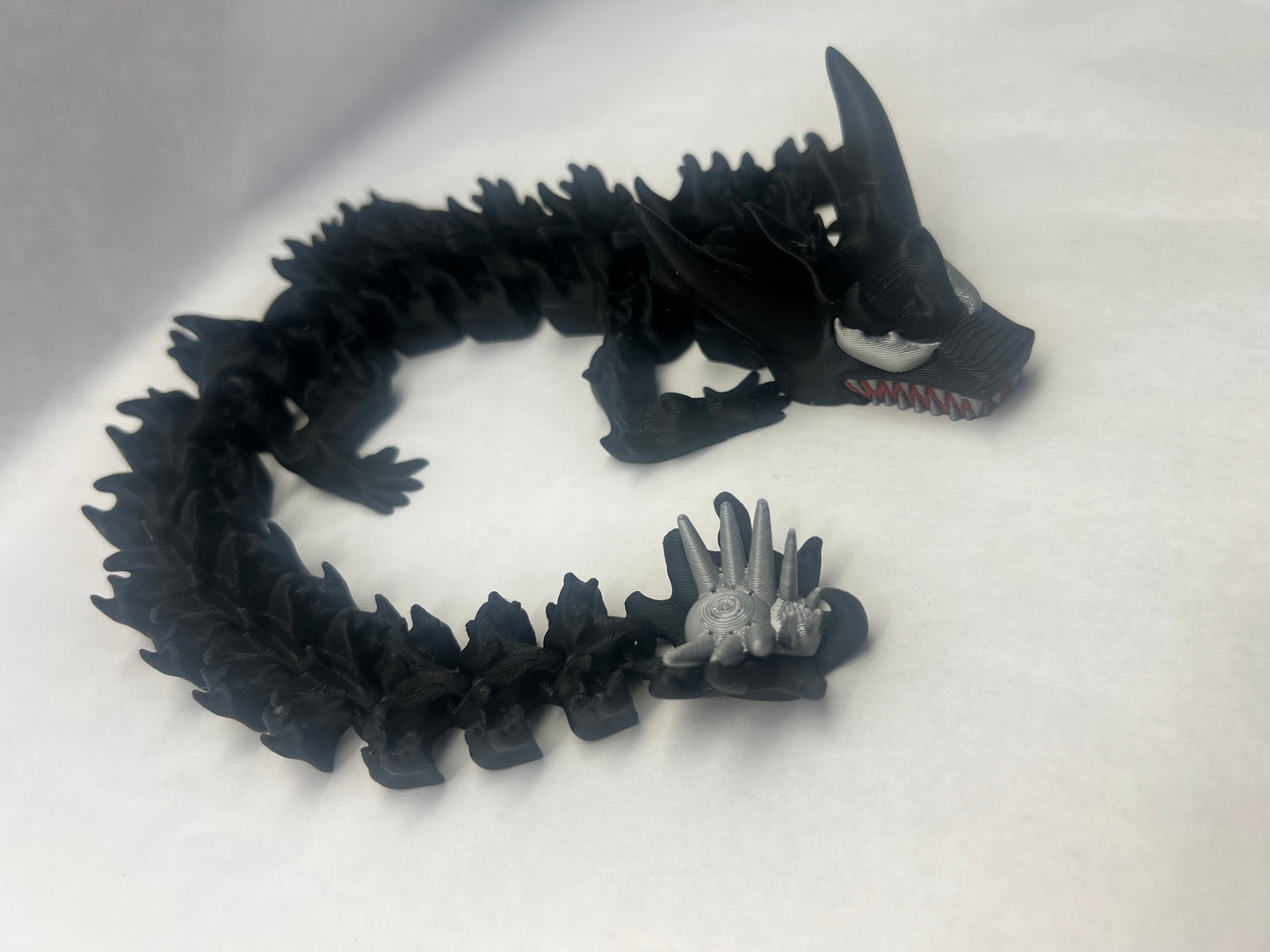 Symbiote 3D Printed Articulated Dragon Black