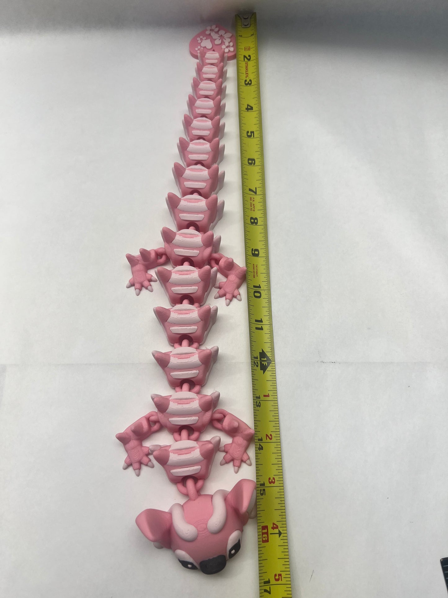 Pink Alien 3D Printed Articulated Dragon Lg