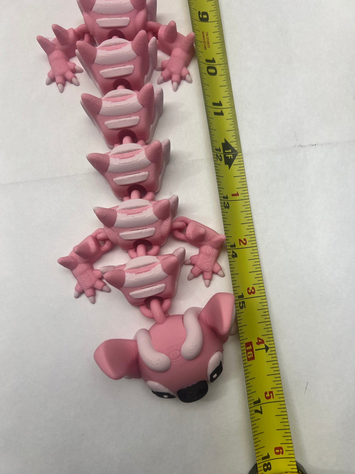 Pink Alien 3D Printed Articulated Dragon Lg