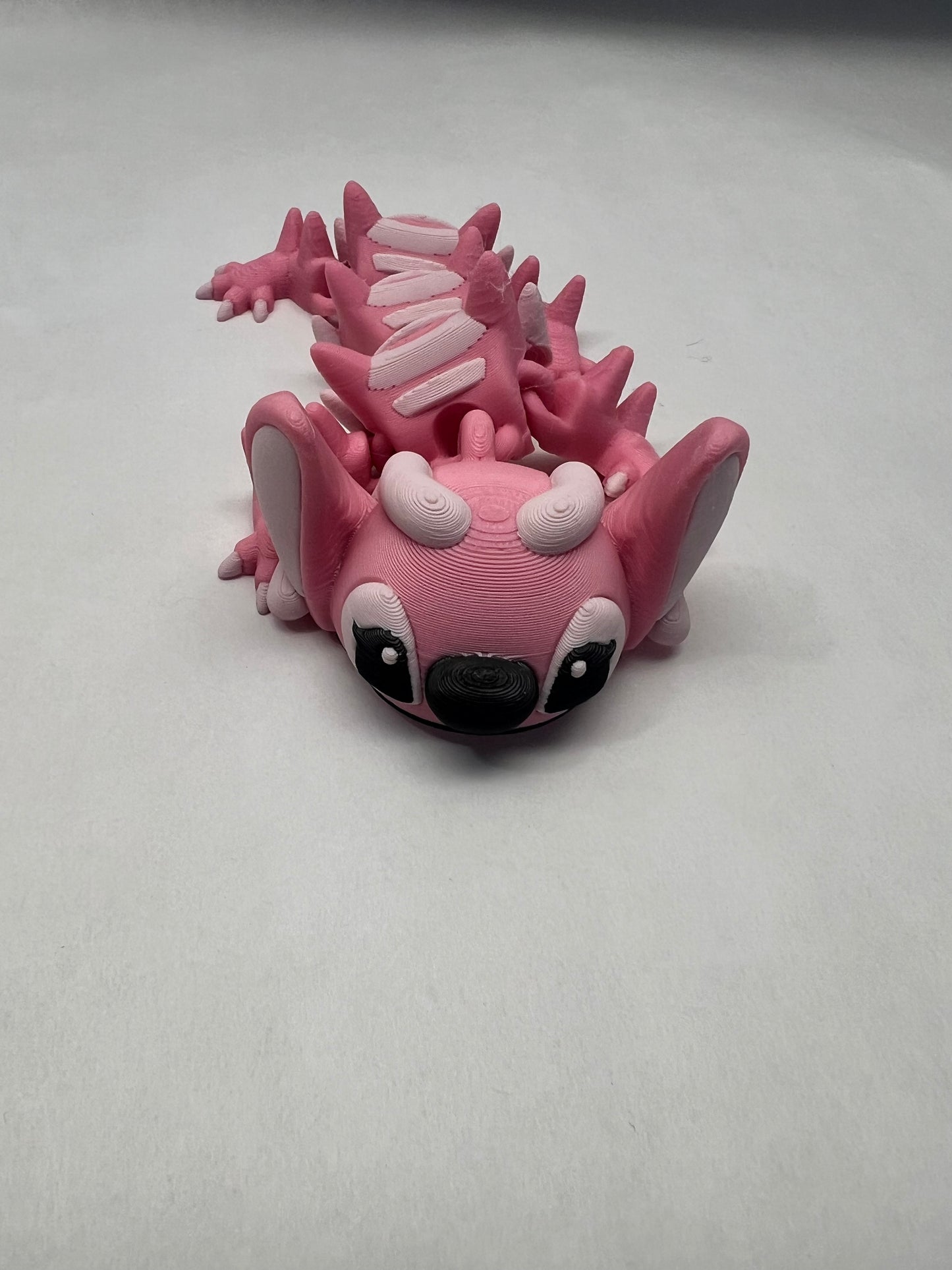 Pink Alien 3D Printed Articulated Dragon SM