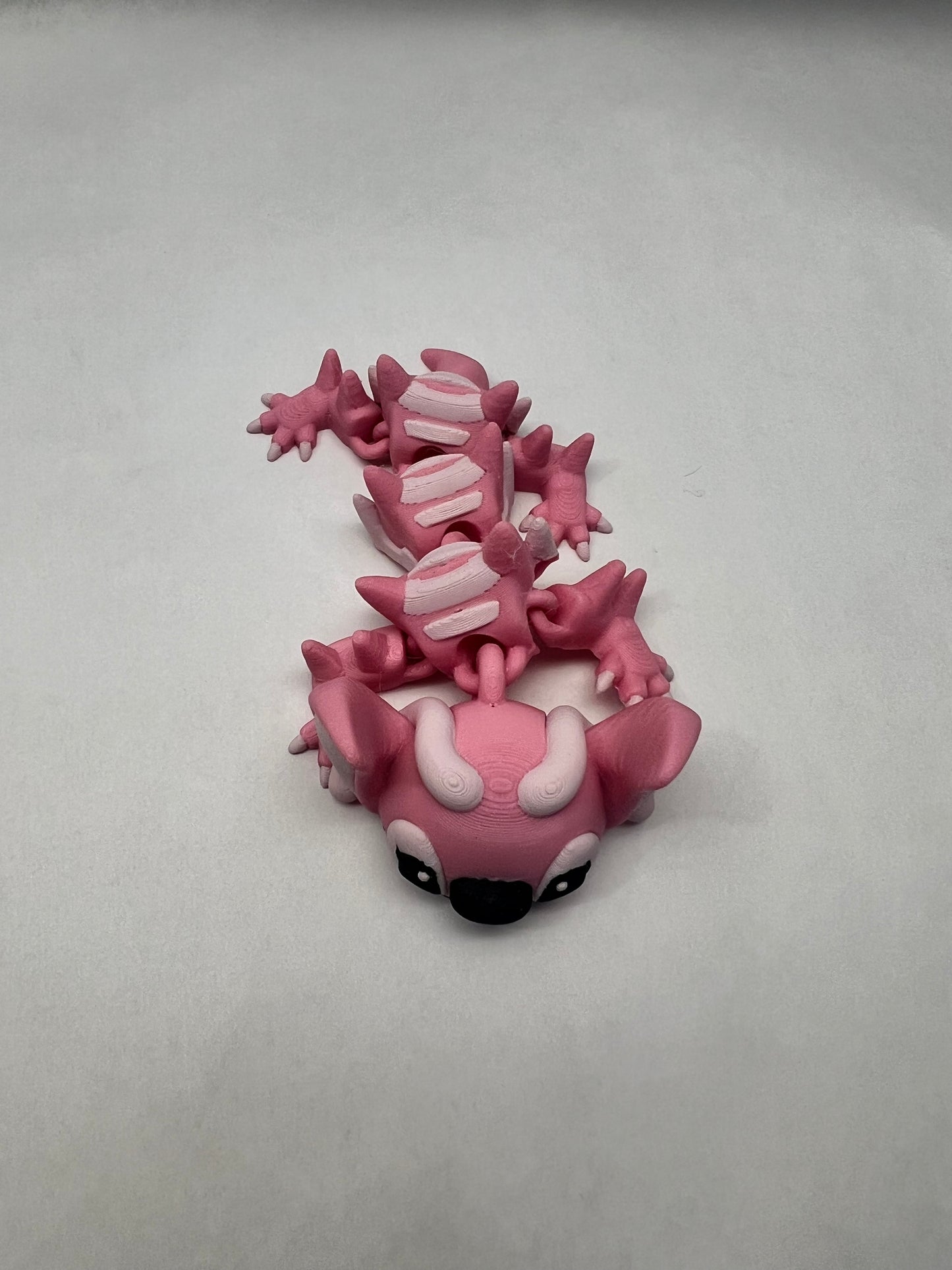 Pink Alien 3D Printed Articulated Dragon SM