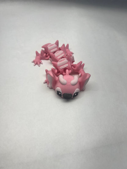 Pink Alien 3D Printed Articulated Dragon SM