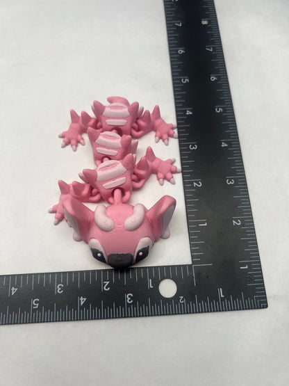Pink Alien 3D Printed Articulated Dragon SM