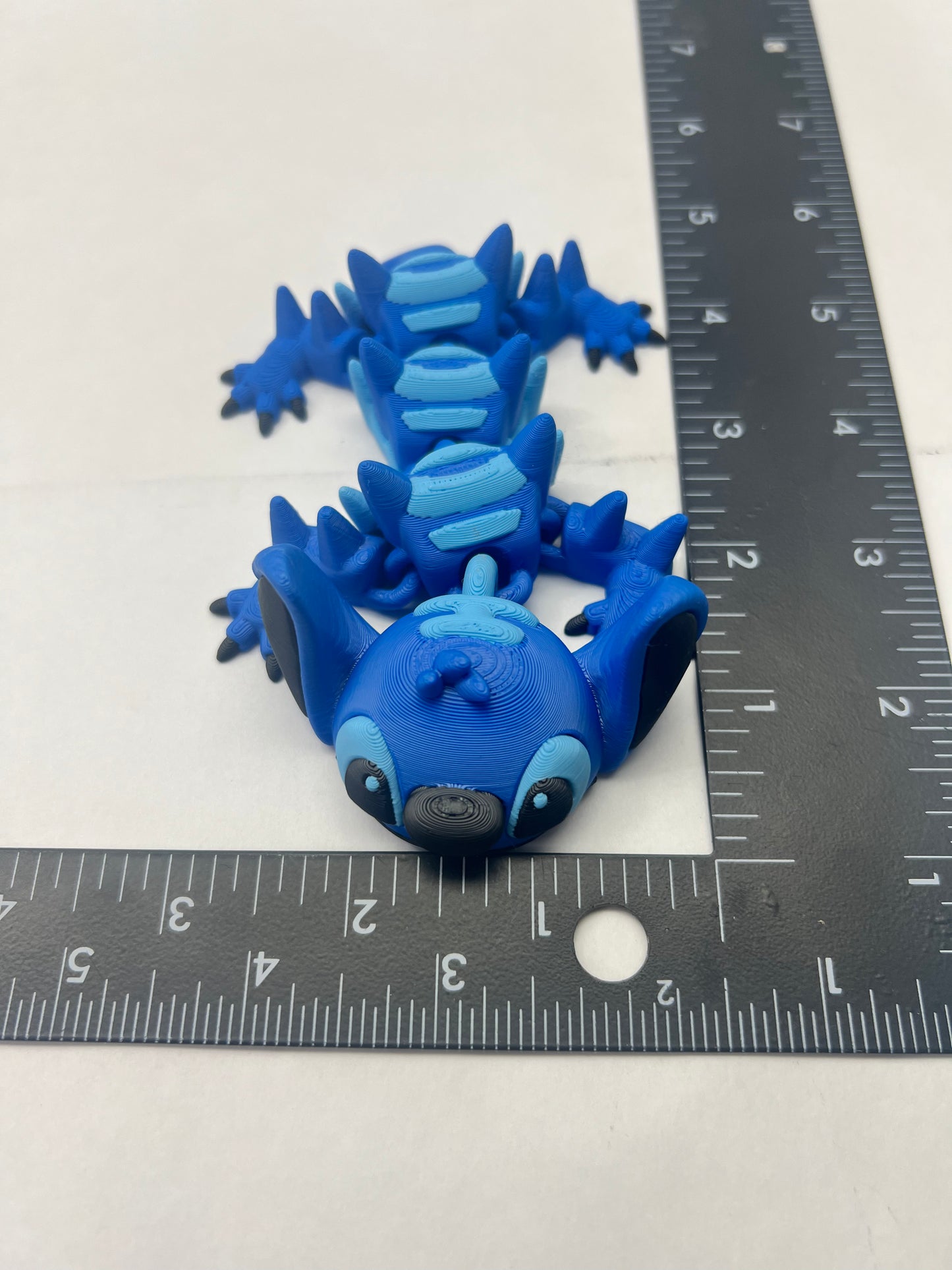 Blue Alien 3D Printed Articulated Dragon SM